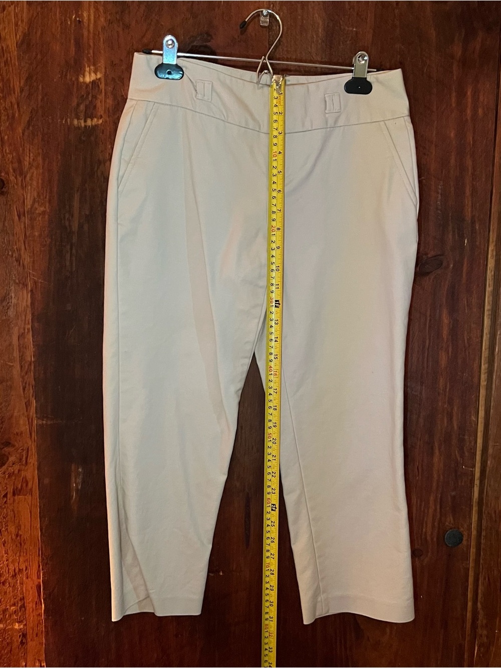 Cropped Light Beige Women's Capris - Picture 4 of 5